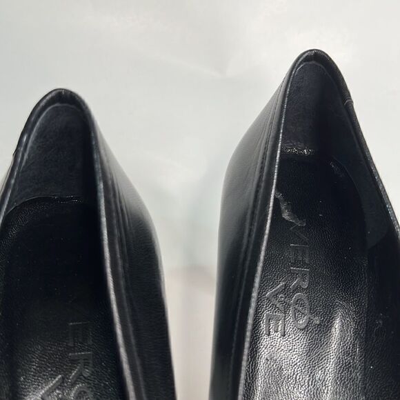 Vero VE Black Leather Pumps with fringe buckle - Picture 8 of 13